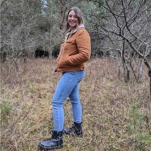 Brown corduroy fleece lined jacket